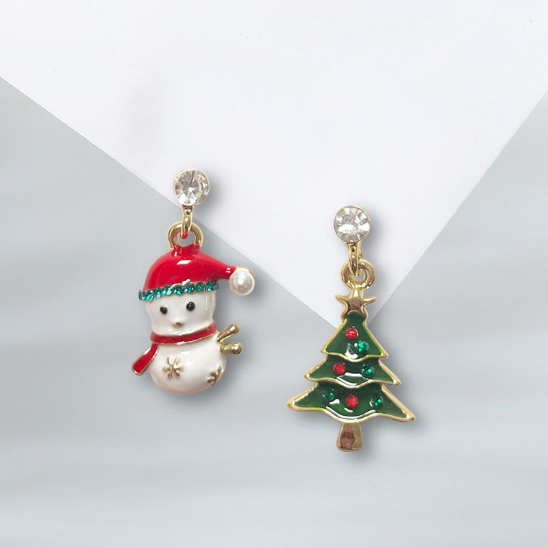Wholesale Christmas Collection Asymmetrical Earrings
